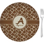 Giraffe Print 8" Glass Appetizer / Dessert Plates - Single or Set (Personalized)