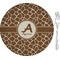 Giraffe Print 8" Glass Appetizer / Dessert Plates - Single or Set (Personalized)
