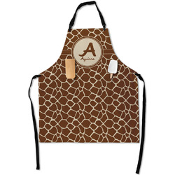 Giraffe Print Apron With Pockets w/ Name and Initial