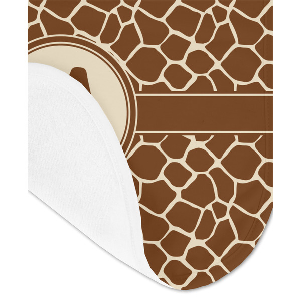 Giraffe Print Baby Bib - AFT detail