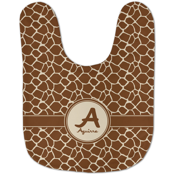 Giraffe Print Baby Bib - AFT flat