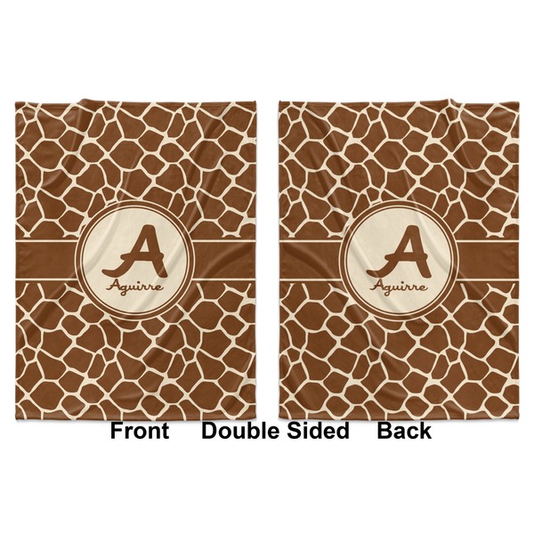Giraffe Print Baby Blanket (Double Sided - Printed Front and Back)