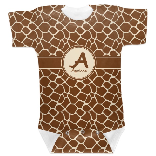 Custom Giraffe Print Baby Bodysuit 3-6 (Personalized)