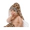 Giraffe Print Baby Hooded Towel on Child