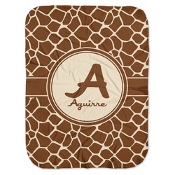 Giraffe Print Baby Swaddling Blanket (Personalized)