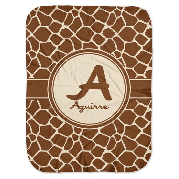Custom Giraffe Print Baby Swaddling Blanket (Personalized)