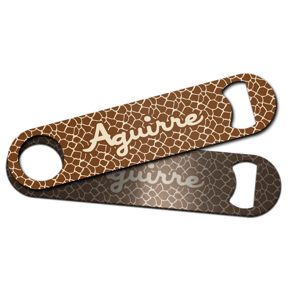 Giraffe Print Bar Bottle Opener - Main
