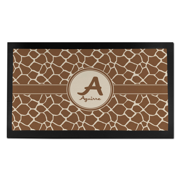Custom Giraffe Print Bar Mat - Small (Personalized)