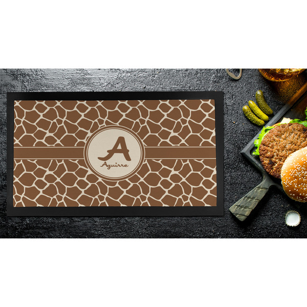 Giraffe Print Bar Mat - Small - LIFESTYLE