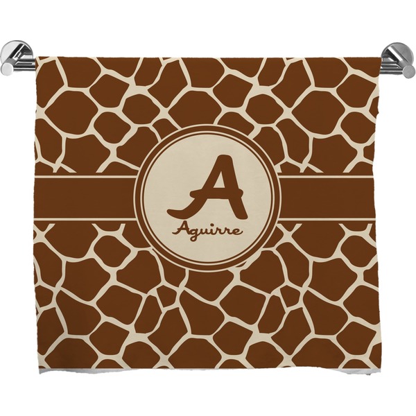 Custom Giraffe Print Bath Towel (Personalized)