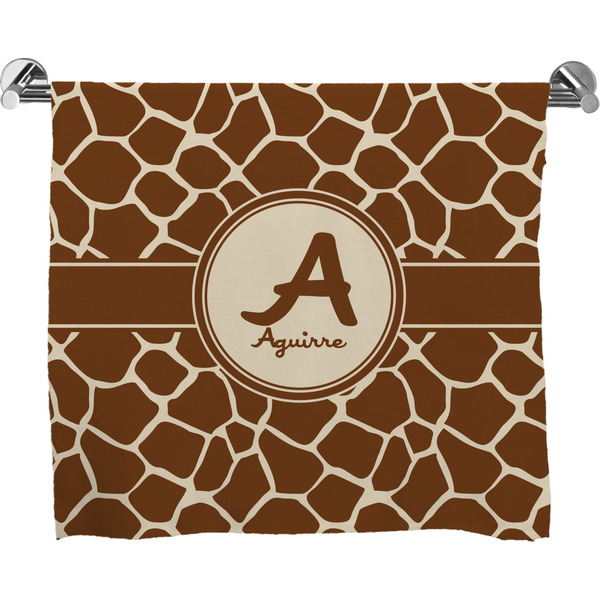 Custom Giraffe Print Bath Towel (Personalized)