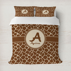 Giraffe Print Duvet Cover Set - Full / Queen (Personalized)