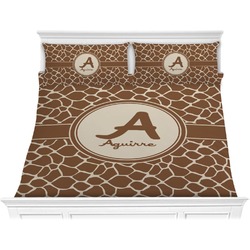 Giraffe Print Comforter Set - King (Personalized)
