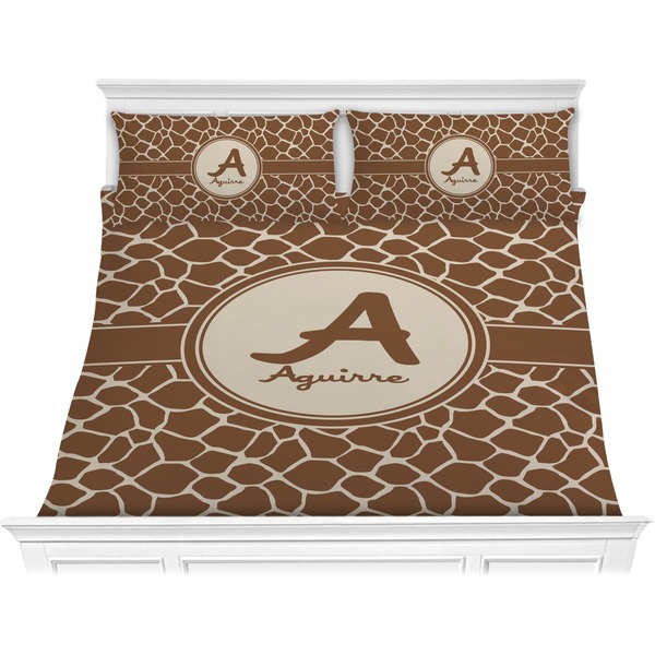 Custom Giraffe Print Comforter Set - King (Personalized)
