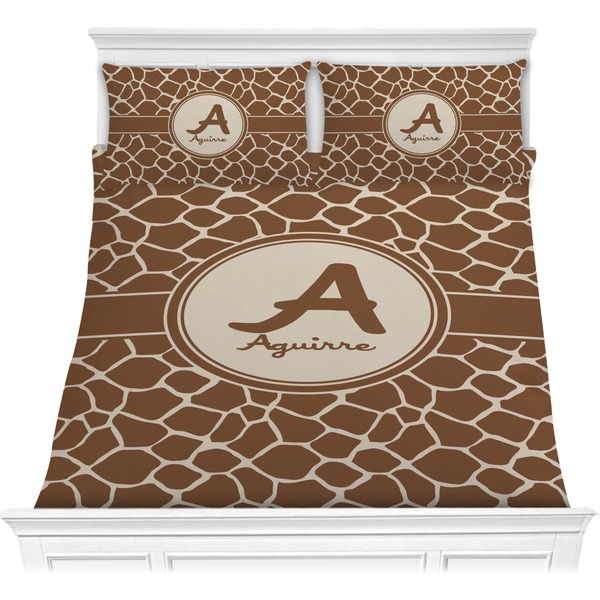 Custom Giraffe Print Comforter Set - Full / Queen (Personalized)