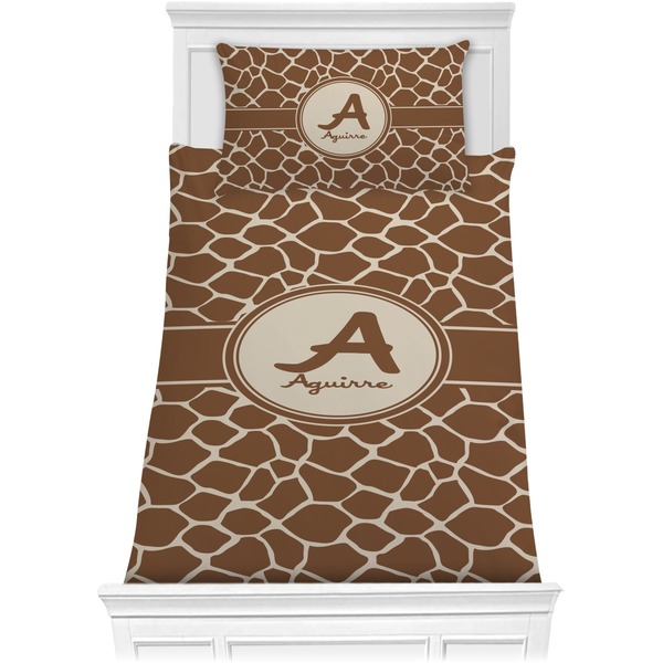 Custom Giraffe Print Comforter Set - Twin XL (Personalized)