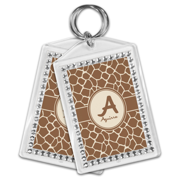 Giraffe Print Bling Keychain - MAIN