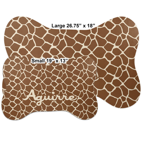 Giraffe Print Bone Shaped Mat Comparison
