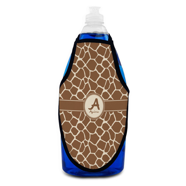 Giraffe Print Bottle Apron - Soap - FRONT