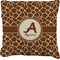 Giraffe Print Faux-Linen Throw Pillow 18" (Personalized)