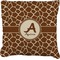 Giraffe Print Faux-Linen Throw Pillow 20" (Personalized)