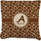 Giraffe Print Faux-Linen Throw Pillow 26" (Personalized)