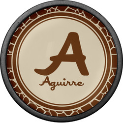 Giraffe Print Cabinet Knob (Black) (Personalized)