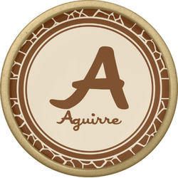 Giraffe Print Cabinet Knob - Gold (Personalized)