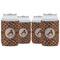 Giraffe Print Can Cooler (12 oz) - Set of 4 w/ Name and Initial