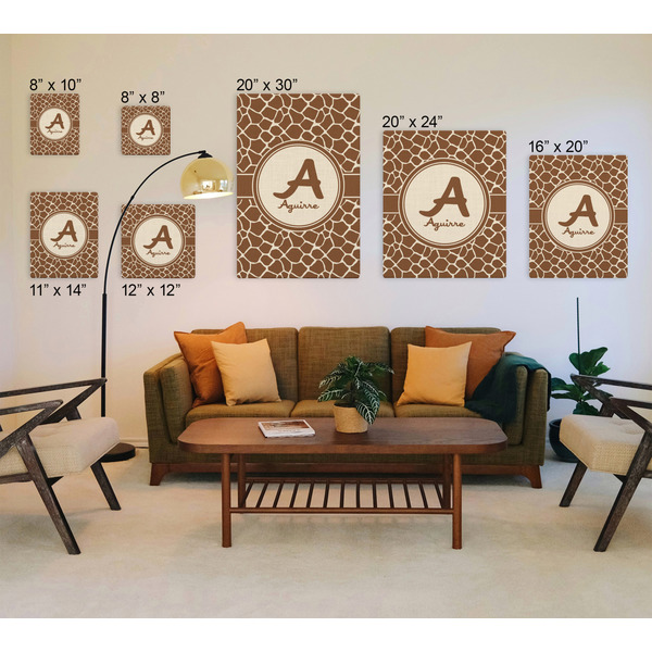Giraffe Print Canvas Prints - Multiple Sizes