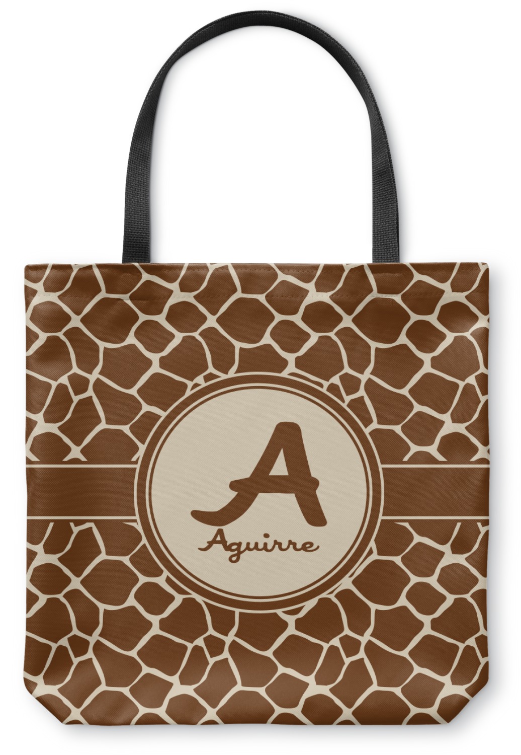 Custom Giraffe Print Canvas Tote Bag (Personalized) YouCustomizeIt