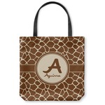 Giraffe Print Canvas Tote Bag - Small - 13"x13" (Personalized)