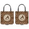Giraffe Print Canvas Tote - Front and Back