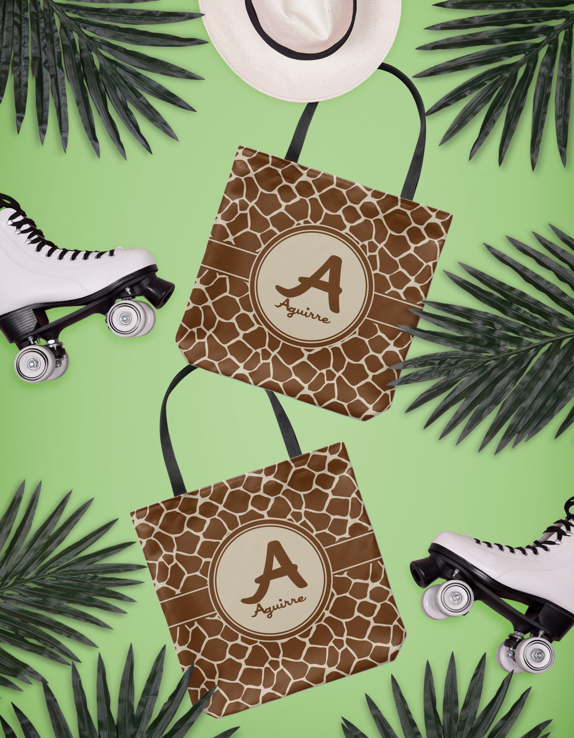 Custom Octopus & Burlap Print Waste Basket - Double Sided (Black...