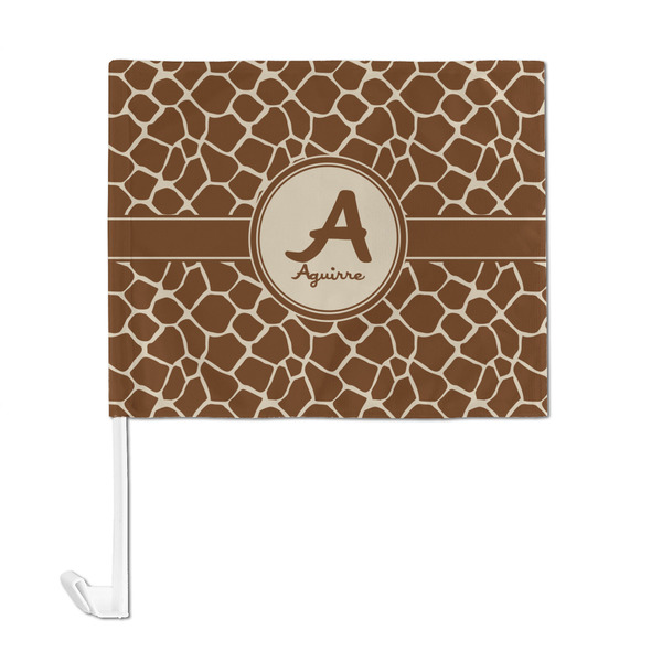 Giraffe Print Car Flag - Large - FRONT