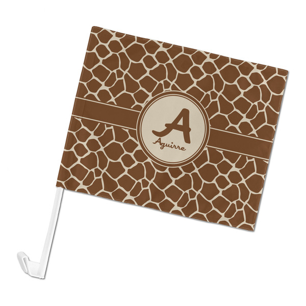 Custom Giraffe Print Car Flag (Personalized)