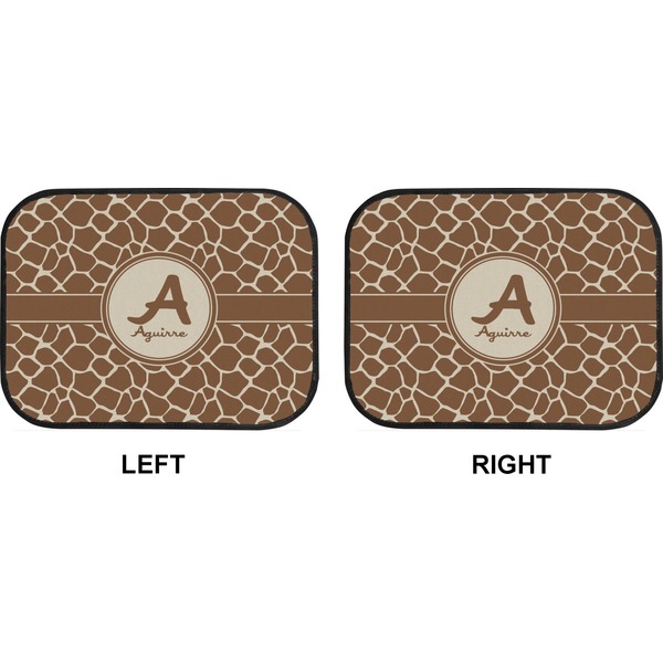 Giraffe Print Car Floor Mats (Back Seat) (Approval)