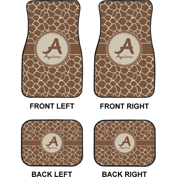 Giraffe Print Car Floor Mats Set (2F + 2B)