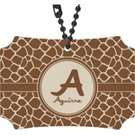 Giraffe Print Rear View Mirror Ornament (Personalized)