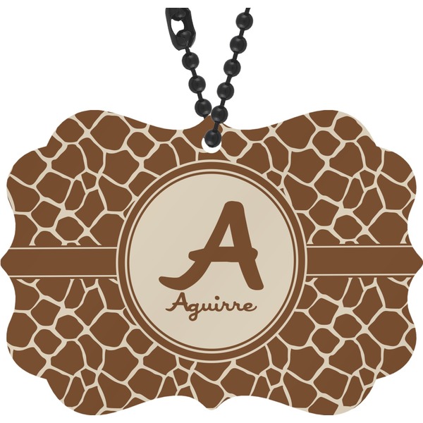 Custom Giraffe Print Rear View Mirror Decor (Personalized)