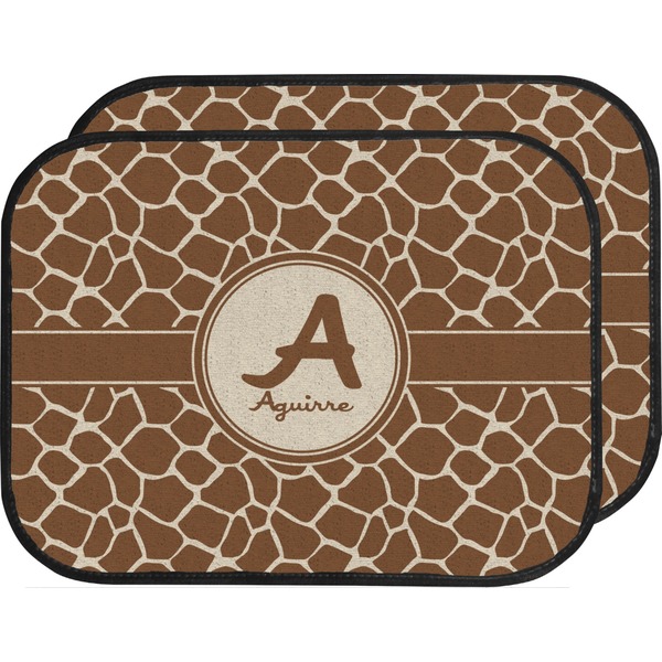 Giraffe Print Custom Car Floor Mats (Back Seat)