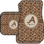 Giraffe Print Car Floor Mats Set - 2 Front & 2 Back (Personalized)