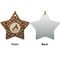 Giraffe Print Ceramic Flat Ornament - Star Front & Back (APPROVAL)