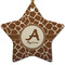 Giraffe Print Ceramic Flat Ornament - Star (Front)