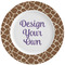 Giraffe Print Ceramic Dinner Plates (Set of 4) (Personalized)