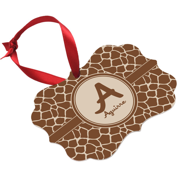 Giraffe Print Christmas Ornament