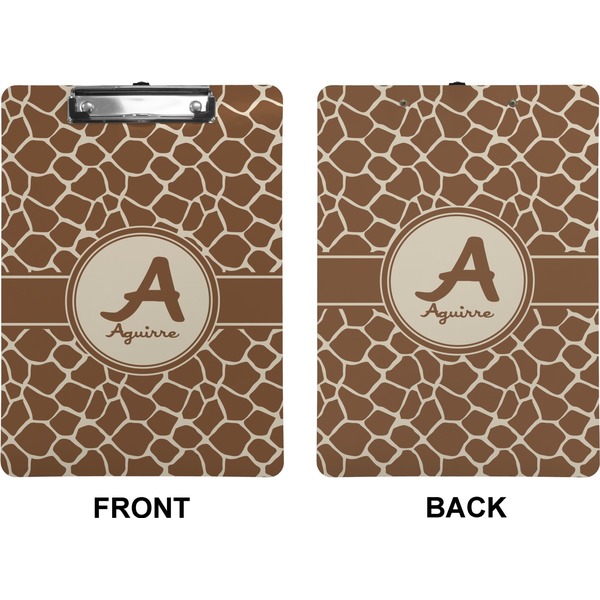 Giraffe Print Clipboard (Letter) (Front + Back)