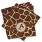 Giraffe Print Cloth Napkins - Personalized Dinner (PARENT MAIN Set of 4)