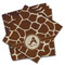Giraffe Print Cloth Napkins (Set of 4) (Personalized)