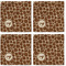 Giraffe Print Cloth Napkins - Personalized Lunch (APPROVAL) Set of 4